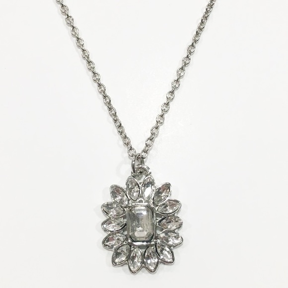 LC Lauren Conrad silver zirconia necklace